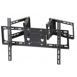 Full-motion TV-Wall Mount for 37 -80-- Gembird -WM-80ST-02-, allows up to 120 degrees swivel and 20 degrees tilting, max. 60 kg, Distance to wall: 58 - 402 mm, max. VESA 600 x 400, Black